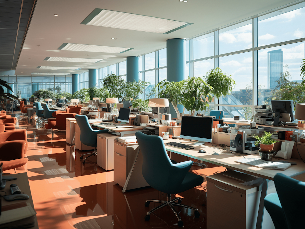 Modern office workspace